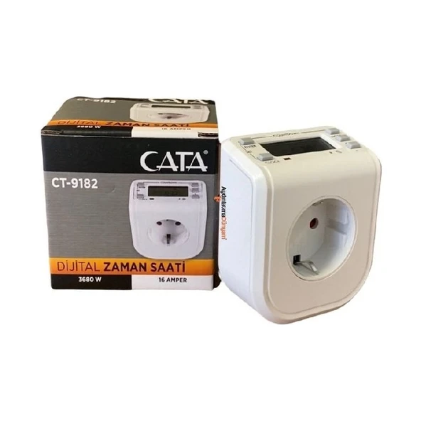 Cata Zaman Ayarli Dijital Saatli Priz Ct 9182 ürün görseli 1
