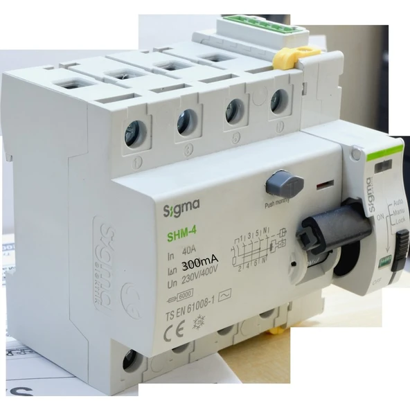 Sigma Elektrik SCRC03 Otomatik Yeniden Kurma Ünitesi + 4X40 300MA Kaçak Akım Rölesi ürün görseli 1