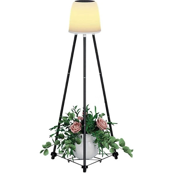 Uzm Light Ack AG60-06851 457MMX457MMX107MM IP54 LED Ayaklı Solar Sıyah Aplık Güneş Enerjili Bahçe Aydınlatması, Rengi Ayarlanabilir Dekoratif Aydınlatma - 1