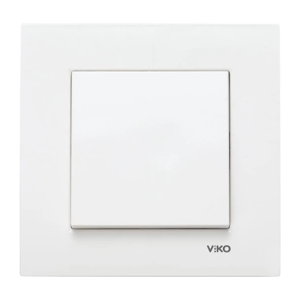 Viko Karre Seri Beyaz Renk Tekli Anahtar Çerçeve Dahil 5 Adet ürün görseli