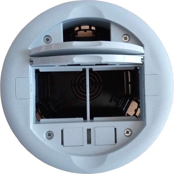 NE-AD Masa Tipi Priz Kasası Gömme Tip - Gri Renk - Boş - Resim 2