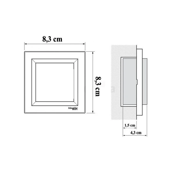 Schneider Electric Schneider ASFORA Beyaz Liht Butonu (Çerçeveli) - Resim 5