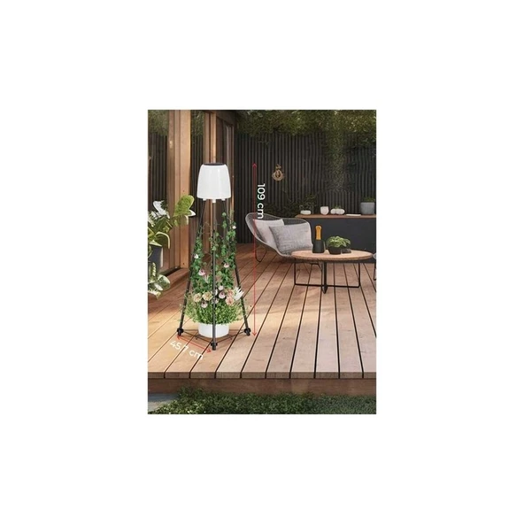 Uzm Light Ack AG60-06851 457MMX457MMX107MM IP54 LED Ayaklı Solar Sıyah Aplık Güneş Enerjili Bahçe Aydınlatması, Rengi Ayarlanabilir Dekoratif Aydınlatma - 3