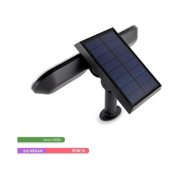 Ack Solar LED Kazıklı Çim Armatürü Güneş Enerjili Bahçe Duvar Aydınlatması Yeşil Renk - 3