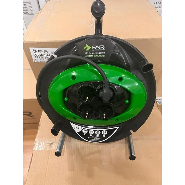 Far 3x1,5 Ultra Seyyar Kablolu Uzatma Makarası ( 35 Metre) ürün görseli
