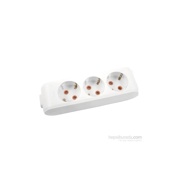 Viko Klemensli Topraklı Çocuk Korumalı (Kablosuz) Üçlü Priz ürün görseli 1
