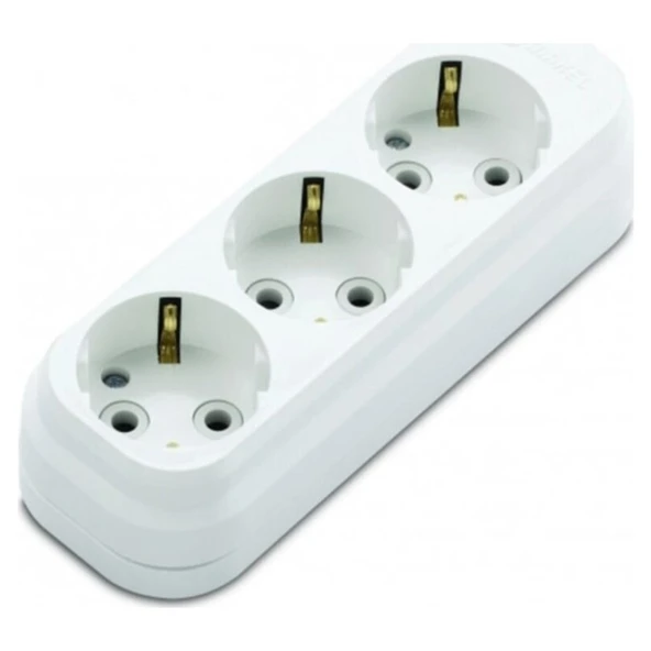 Makel 3'lü Topraklı Klemensli Kablosuz Grup Priz ürün görseli 1