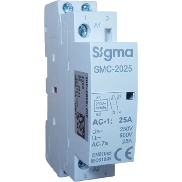 Sigma Smc 20/25 25A 2no Modüler Kontaktör Sigma ürün görseli 1
