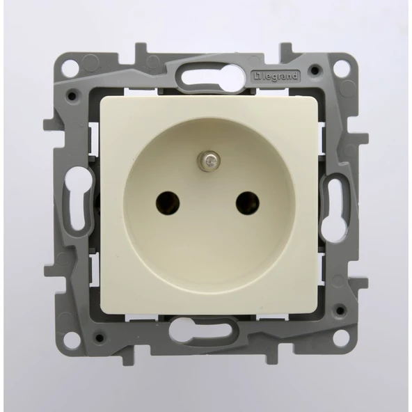 Legrand Salbei Serisi Bej Fransız Standartı Topraklı Priz Ups Prizi 16A Çerçevesiz ürün görseli 1