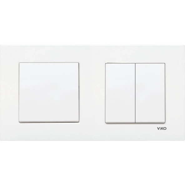 Viko Karre Beyaz 2'li Set Anahtar + Komütatör ürün görseli