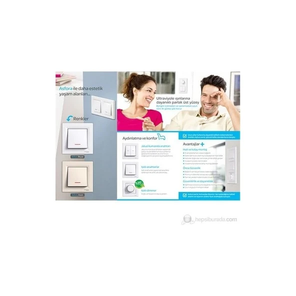 Schneider Asfora Beyaz Topraklı Priz 10 ADET - Çerçeveli - Resim 7