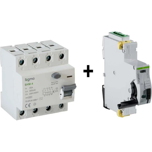 Sigma Elektrik SCRC03 Otomatik Yeniden Kurma Ünitesi + 4X40 300MA Kaçak Akım Rölesi ürün görseli 1