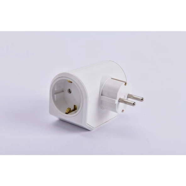 Viko Yonca Plus Beyaz Üçlü Topraklı Priz - Resim 4