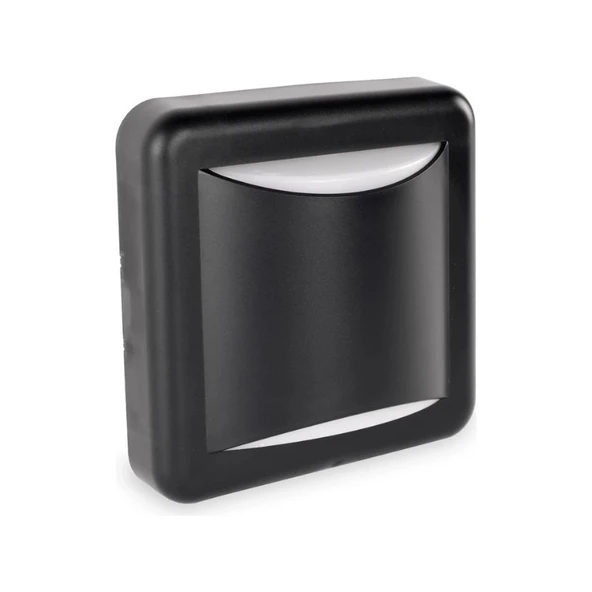 Ack Uzmlight Ack AH07-05101 3000K Günışığı 4W Siyah Kasa IP44 LED Duvar Apliği Siyah Kasa Duvar Armatür 2120000141881 ürün görseli