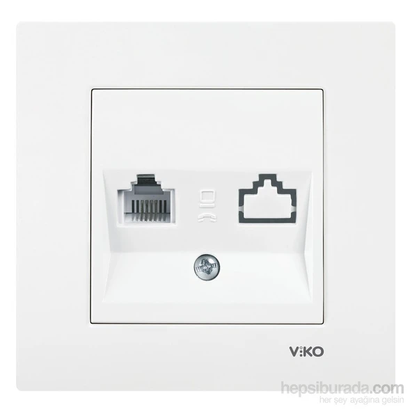 Viko Karre Teklı Nümeris Cat3 - Beyaz 90960713 ürün görseli
