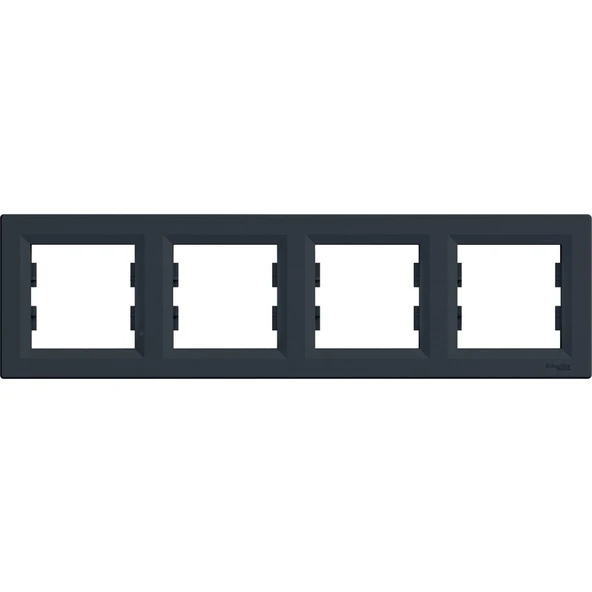 Schneider Electric EPH5800471 Asfora Plus Antrasit Dörtlü Çerçeve Yatay ürün görseli