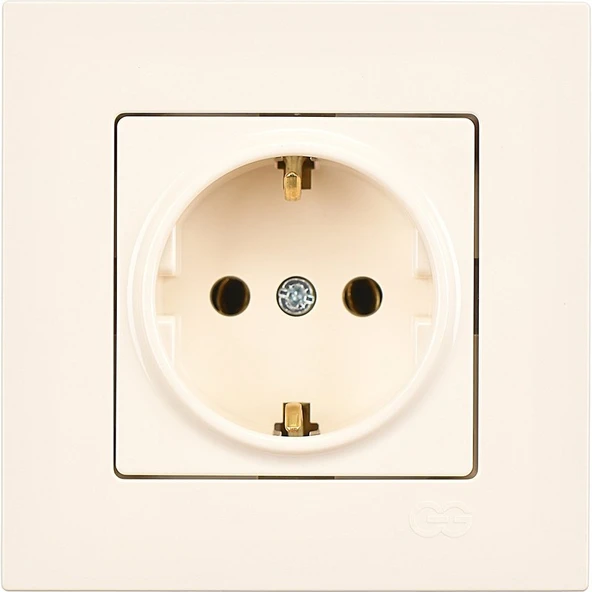 Günsan Elektrik Eqona Krem Topraklı Priz ürün görseli