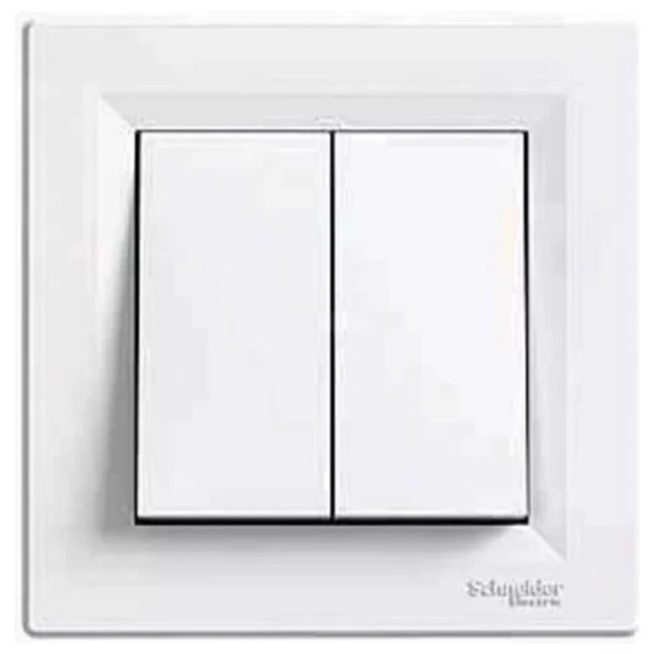 Schneider Asfora Komütatör Çerçeveli 3 Adet Beyaz ürün görseli