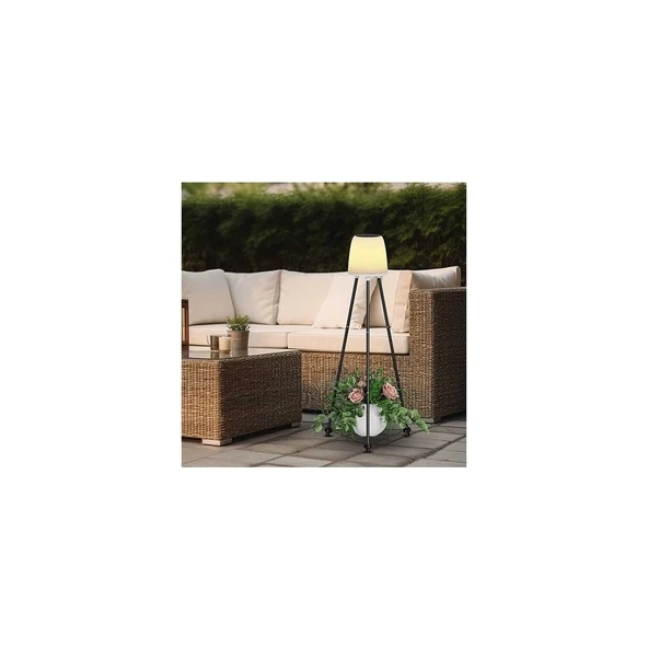 Uzm Light Ack AG60-06851 457MMX457MMX107MM IP54 LED Ayaklı Solar Sıyah Aplık Güneş Enerjili Bahçe Aydınlatması, Rengi Ayarlanabilir Dekoratif Aydınlatma - 2