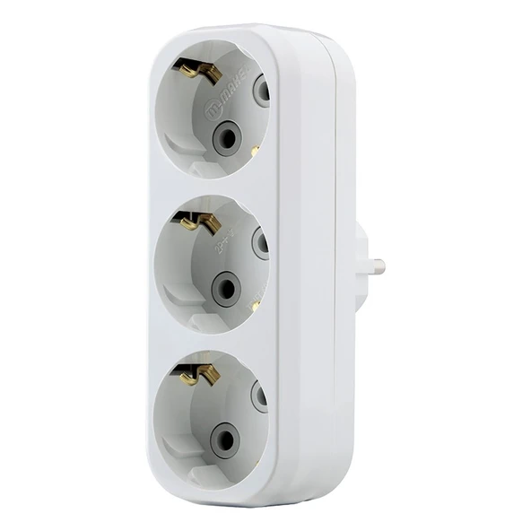 Makel M10033 Golyat I Tipi Topraklı 3'lü Grup Priz ürün görseli 1