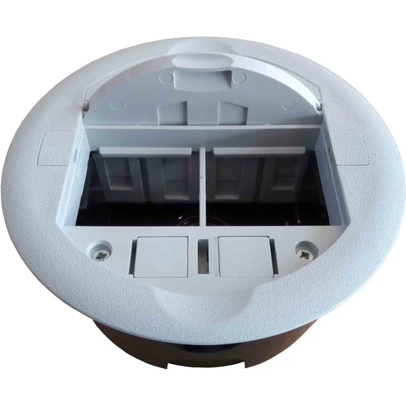 NE-AD Masa Tipi Priz Kasası Gömme Tip - Gri Renk - Boş ürün görseli