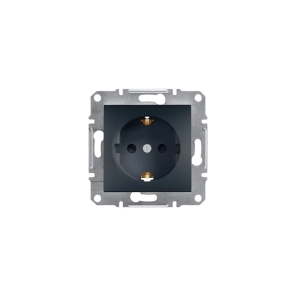 Schneider Electric Asfora Plus Çocuk Korumalı Topraklı Priz Antrasit ürün görseli 1