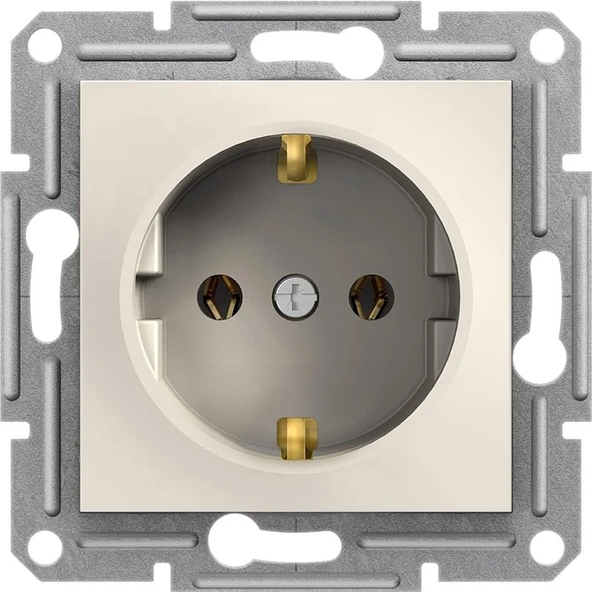 Store Electric Schneider Asfora Krem Çerçevesiz Topraklı Priz EPH2970123 ürün görseli 1