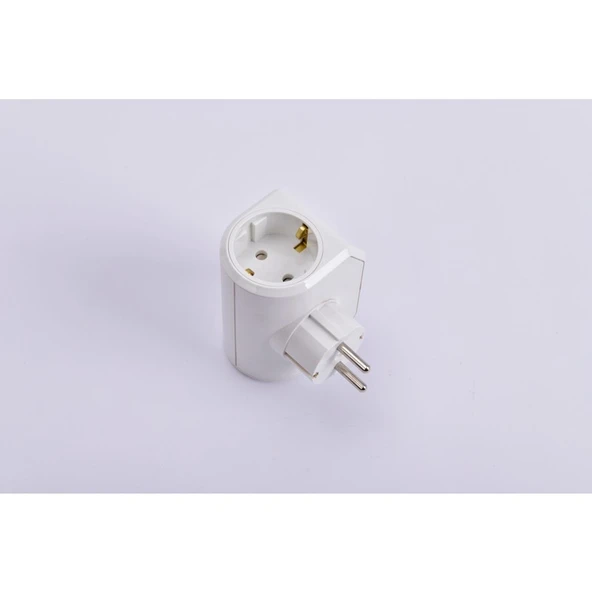 Viko Yonca Plus Beyaz Üçlü Topraklı Priz - Resim 3