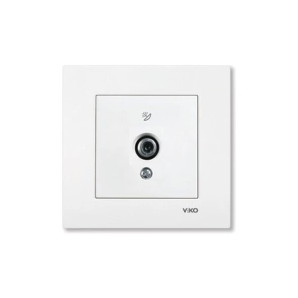 Viko Karre Uydu Prizi F Konnektörlü Sonlu - Beyaz (Çerçeve Hariç) 90967009 ürün görseli