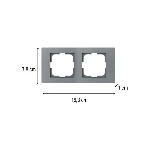 Ovivo Grano Füme 2'li Set Topraklı Priz ve F Konnektör Uydu Priz Set - 2