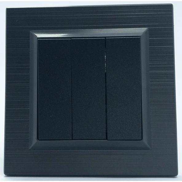 Ovivo Quantum Antrasit Üçlü Anahtar Çerçeveli ürün görseli