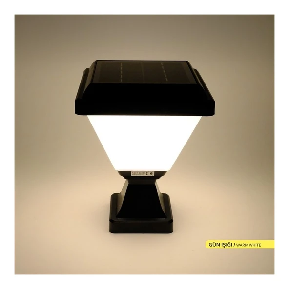Ack Solar LED Bahçe Armatürü 3000K Set Üstü ve Kazıklı Güneş Enerjili Bahçe Aydınlatması Şeffaf - 1