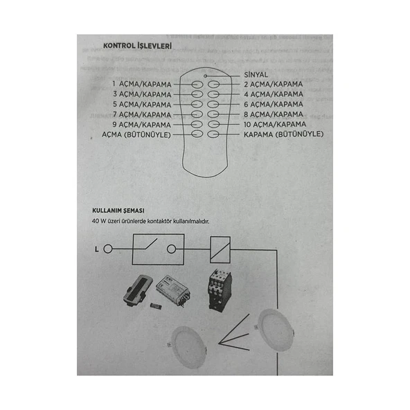 Cata Ct 9152 10X500W 10'lu Avize Kumandası,rf Aydınlatma Kumandası - Resim 2
