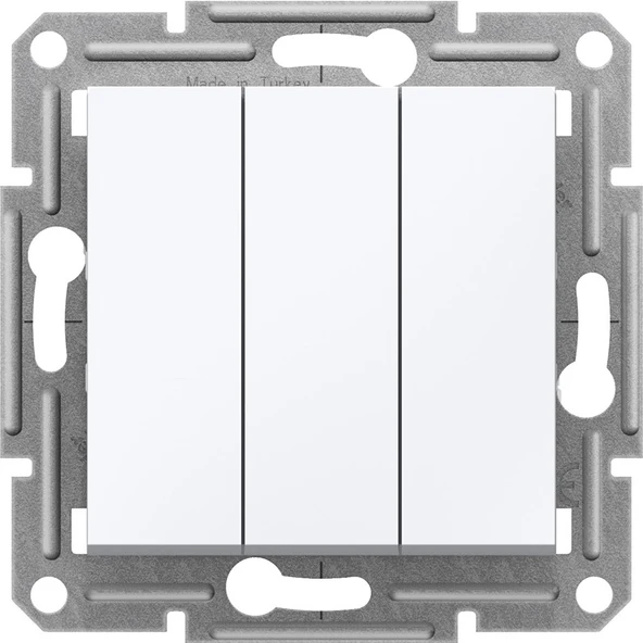 Schneider Electric Schneider Asfora - 3'lü Anahtar, Çerçevesiz, Beyaz EPH2170121 ürün görseli 1