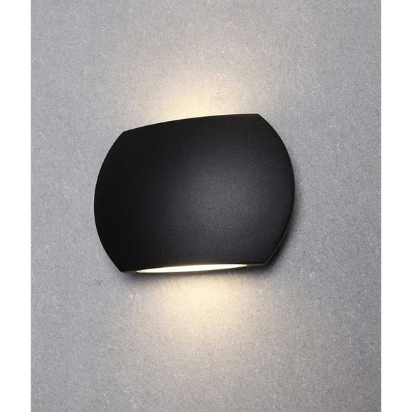 Ack Uzmlight Ack AH07-07901 2X3W 3000K Günışığı Çift Taraflı Dekoratif LED Duvar Apliği Siyah Alimunyum Gövde Armatür 2120000141898 - 4