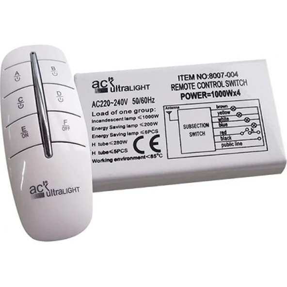 Ack AY30-00160 220V Altılı Avize Kumandası ürün görseli