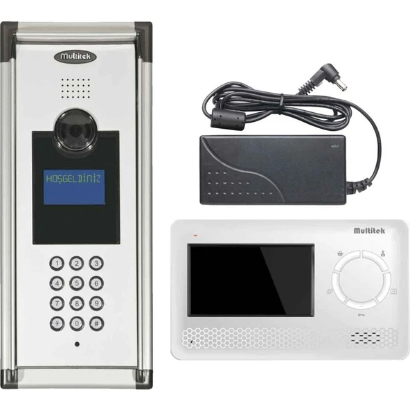 Multitek 10 Daire Mb-10 Görüntülü Diafon Beyaz - 1