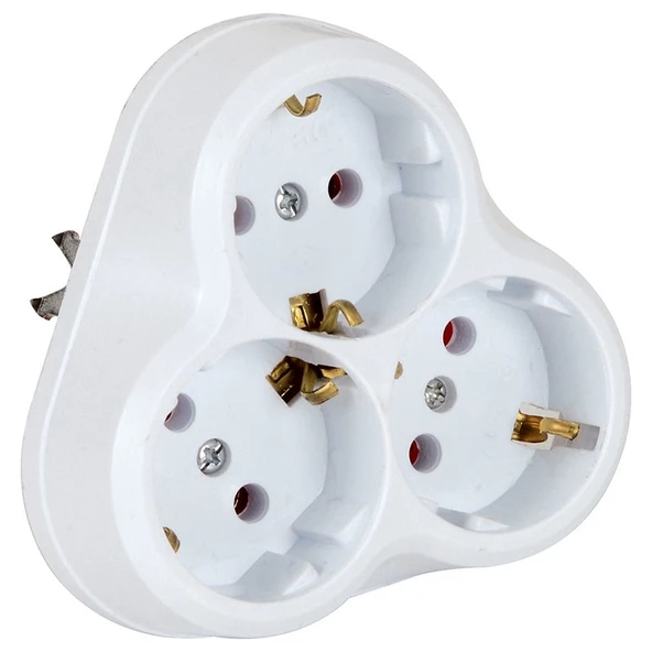 De-Pa Sıva Altı Topraklı Priz 3'Lü ürün görseli 1