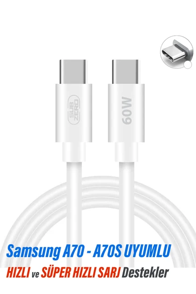 EXENAR Samsung A70 ve A70s UYUMLU Şarj Kablosu 60W Hızlı Type-C Kablo ürün görseli