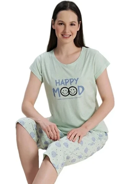 Kadın Pijama Takımı Kısa Kollu Kapri Yazlık Sereno Model S/XL ürün görseli