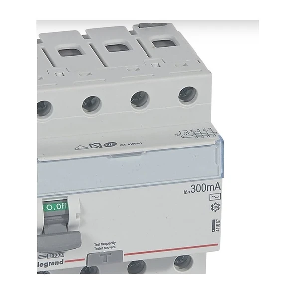 Legrand 411667 Dx³ Kaçak Akım Koruma Anahtarı 4X80A 300MA Ac Tip 4kutuplu - Resim 2