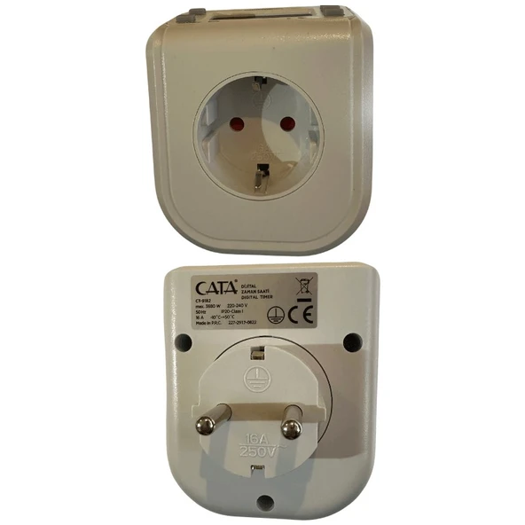 Cata CT-9182 3680W 16 Amper Dijital Zaman Saati (8 Adet) - Resim 5