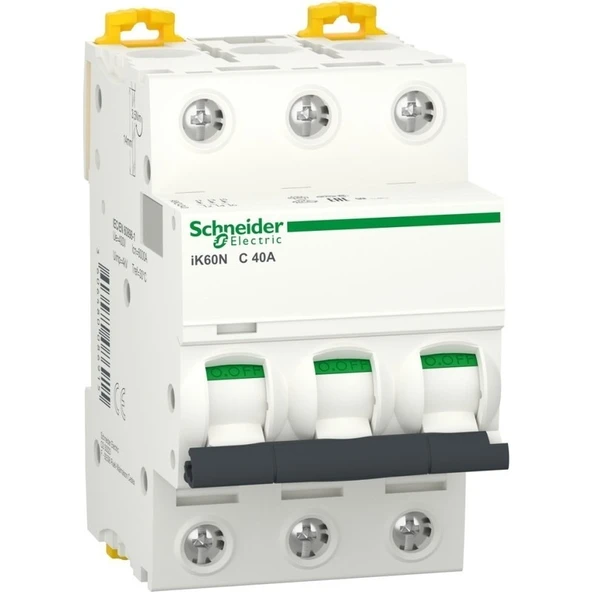 Schneider A9K24340 | Schneider Otomatik Sigorta - 40 Amper, 3 Kutup , 6ka, C Eğrisi ürün görseli