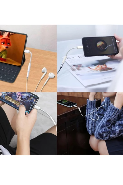 EXENAR Xiaomi15Ultra İçin Uyumlu Kulaklık AUX TYPE C Dönüştürcü Çevirci - Resim 3