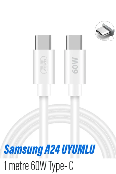 EXENAR Galaxy A24 UYUMLU Şarj Kablosu Type-C 25W UYUMLU HIZLI Şarj 1 metre 60W ürün görseli