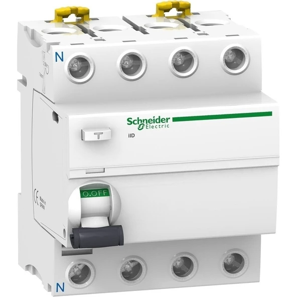 Schneider A9R41440 | Schneider Kaçak Akım Koruma Rölesi - 40 Amper, 4 Kutup , 30MA , Ac Sınıfı - 1