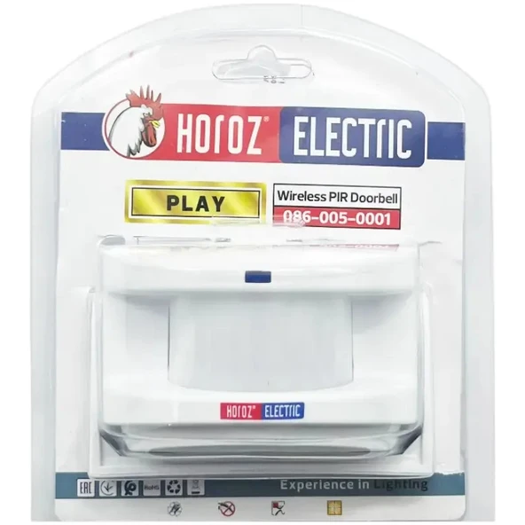Horoz Electric Horoz Play 4,5V Dc Kablosuz Sensörlü Kapı Zili 086-005-0001 ürün görseli