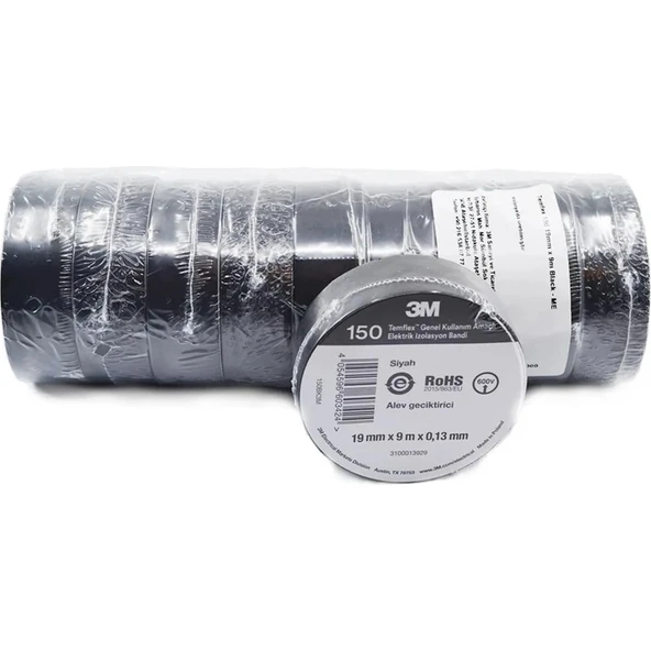 3M Temflex Elektrik Bandı İzole Bant 10-30-100 Adet Seçenekli - 1