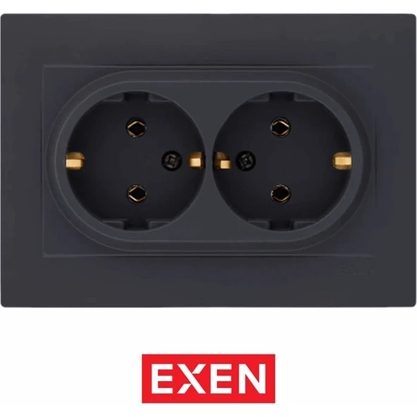 Exen Karell Füme Ikili Topraklı Priz ürün görseli