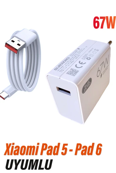 EXENAR Xiaomi Pad 5 Tablet Xiaomi Pad 6 Hızlı Şarj Aleti ve Kablosu ürün görseli